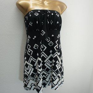 White house black market strapless tunic top size M